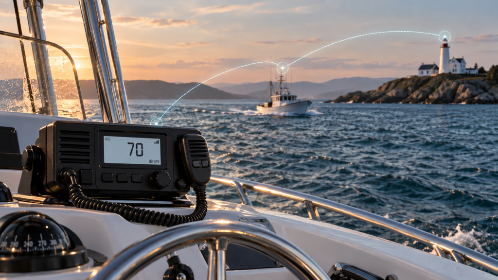 Cómo funciona DSC en una radio VHF marina