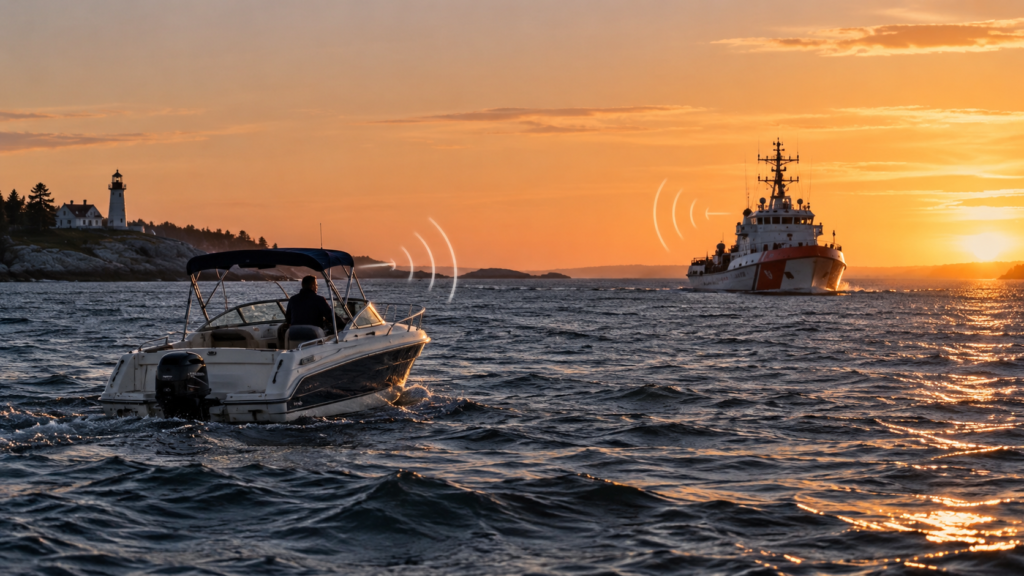 Comunicación de emergencia por el canal 16 VHF marino