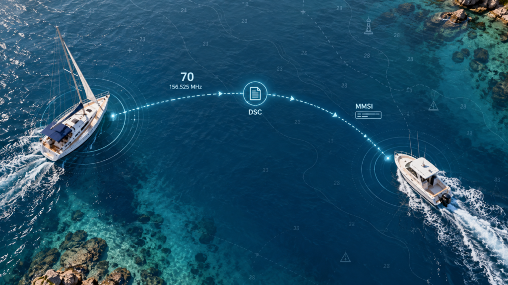 Comunicación DSC entre embarcaciones por el canal 70 VHF marino